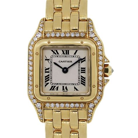 cartier panther gold|cartier panthere diamond bezel.